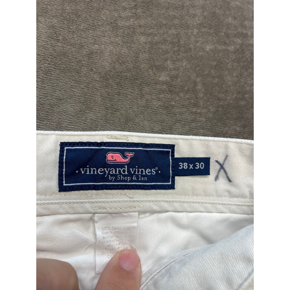 Vineyard Vines Mens Chinos‎ Pants Khaki Flat Front Straight Leg Size 38x30 - Picture 4 of 6